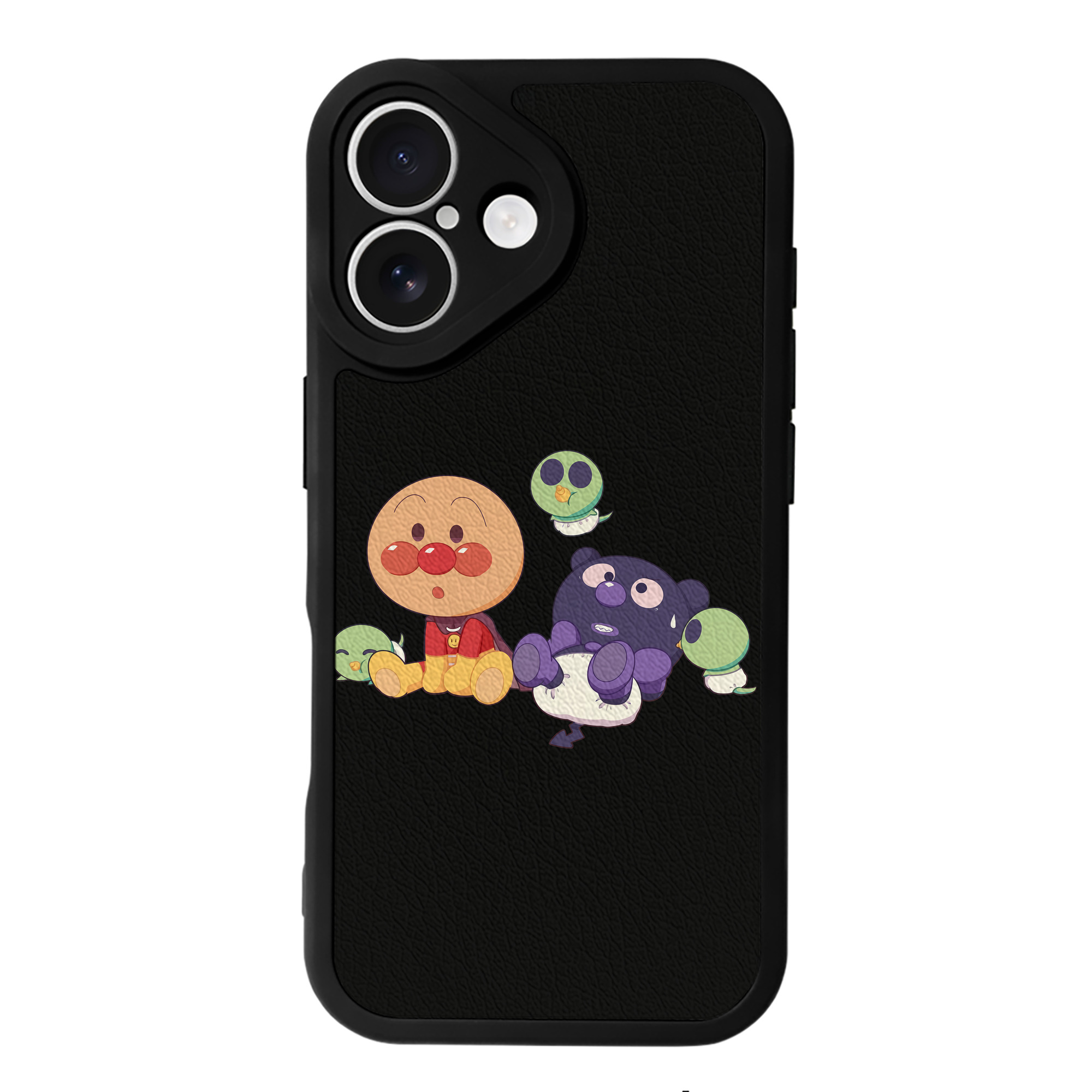 （画像用） アンパンマン Anpanman 【iPhone 16シリーズ対応】シリコンスマホケース（レザー調） 材質：シリコン